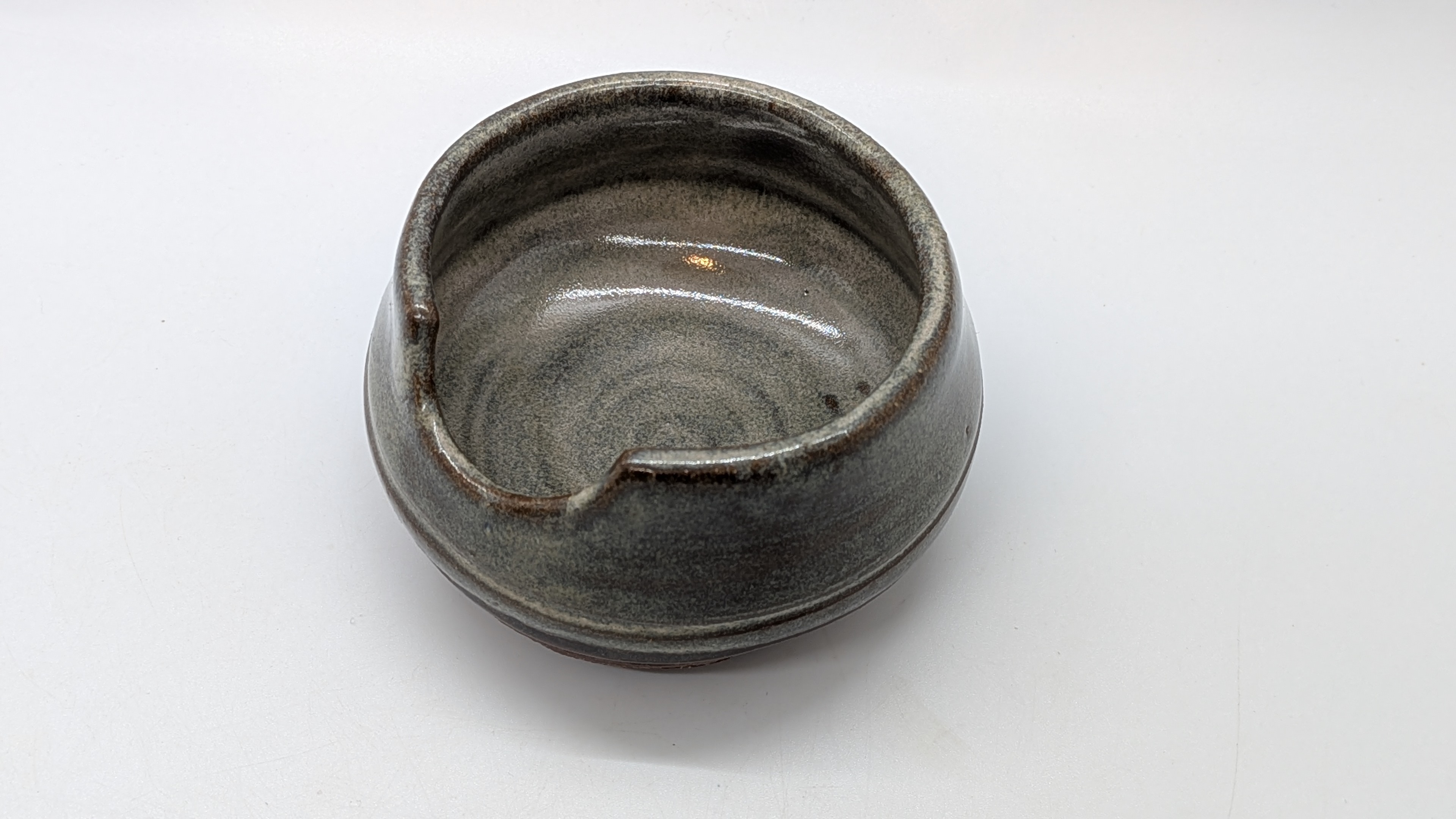 Open-Top Cool Sepia Salt Cellar - Perfect match with my other "cool sepia" items! This little guy has a little notch to hold a spoon (or one of my new Sugar and Spice Scoops).

 - 12